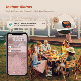 Inkbird IBBQ-4T magnetic back attaches to metal surfaces.