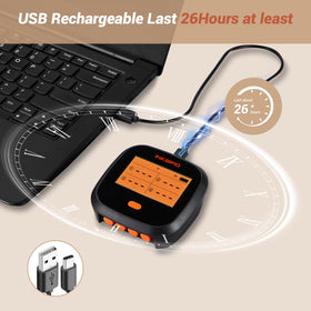 Inkbird IBBQ-4T rechargeable battery powers extended grilling sessions.
