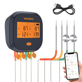 Inkbird IBBQ-4T wireless connection enables app control during grilling.