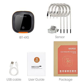 Inkbird IBT-4XS probe assembly for multi zone monitoring during cooking.