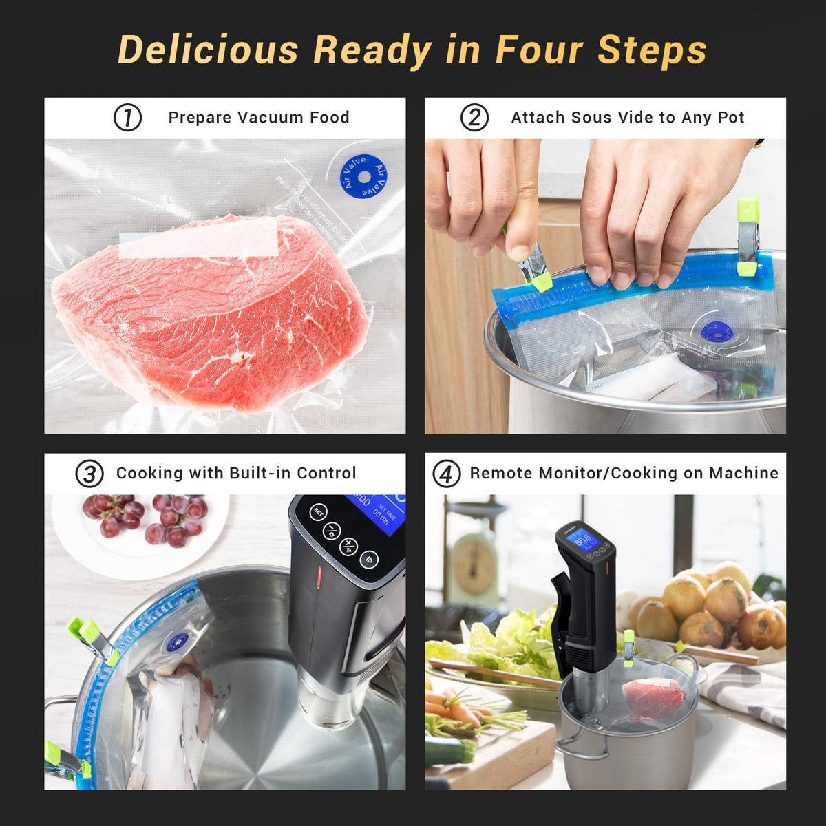 Inkbird ISV-100W restaurant-quality meals from home.