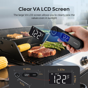 Inkbird versatile thermometer suited for grilling baking and frying.