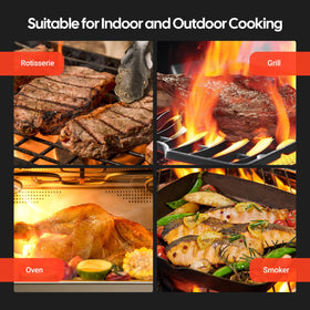 INKBIRD rotisserie-friendly setup enabling precise temps during slow cooking.