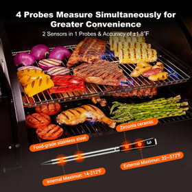 InkGrill app screenshot highlights 26 presets for easy doneness.