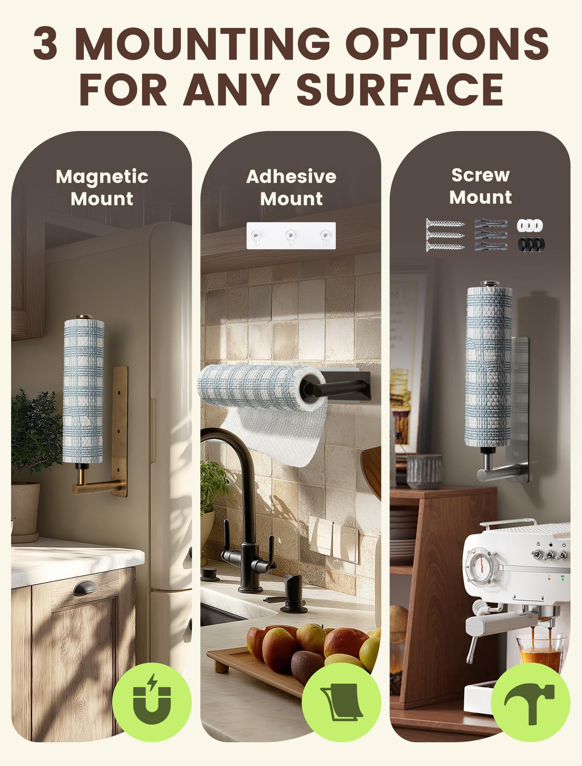 INMAKER adhesive-pad installation allows quick, screwdriver-free mounting