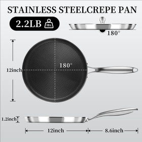Innerwell crepe pan on induction-compatible stove demonstrates versatile heating
