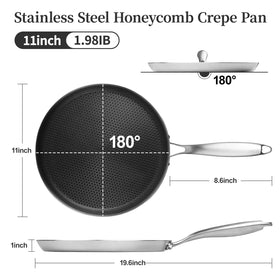 Induction-compatible stainless base for versatile stove use with Innerwell pan.
