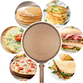 Innerwell lightweight dosa pan for easy flipping and handling.