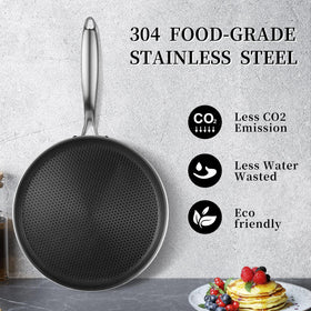 Innerwell stainless steel crepe pan construction cross-section