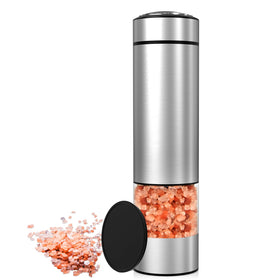 innhom electric salt grinder main body in stainless steel for durable seasoning.