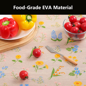 INNOLITES clear floral base liner blends with decor while guarding surfaces.