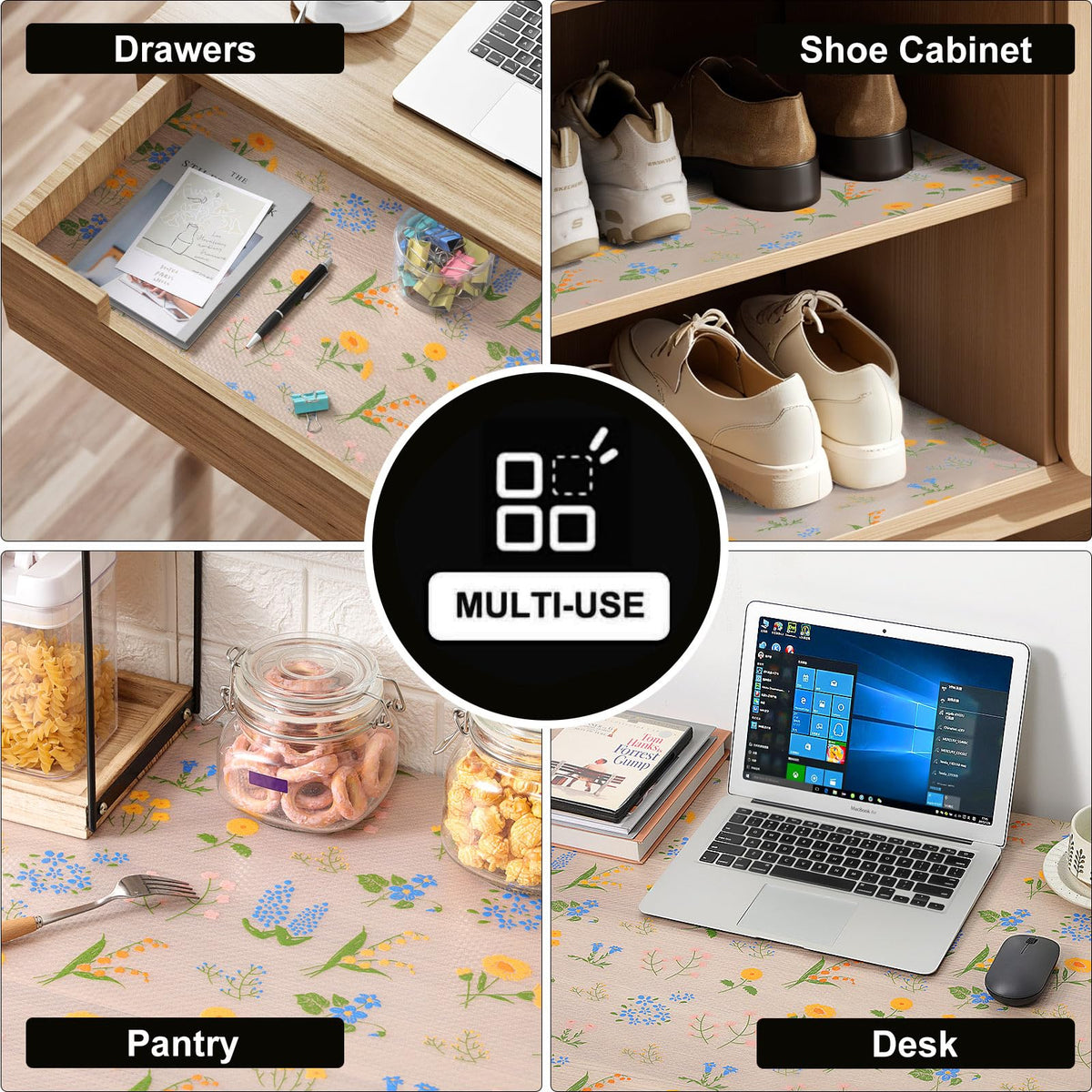 INNOLITES fridge and cabinet liner supports easy cleanup after spills.
