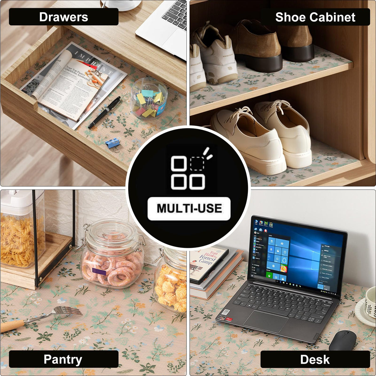 INNOLITES shelf liner pattern-detail adds elegant storage style