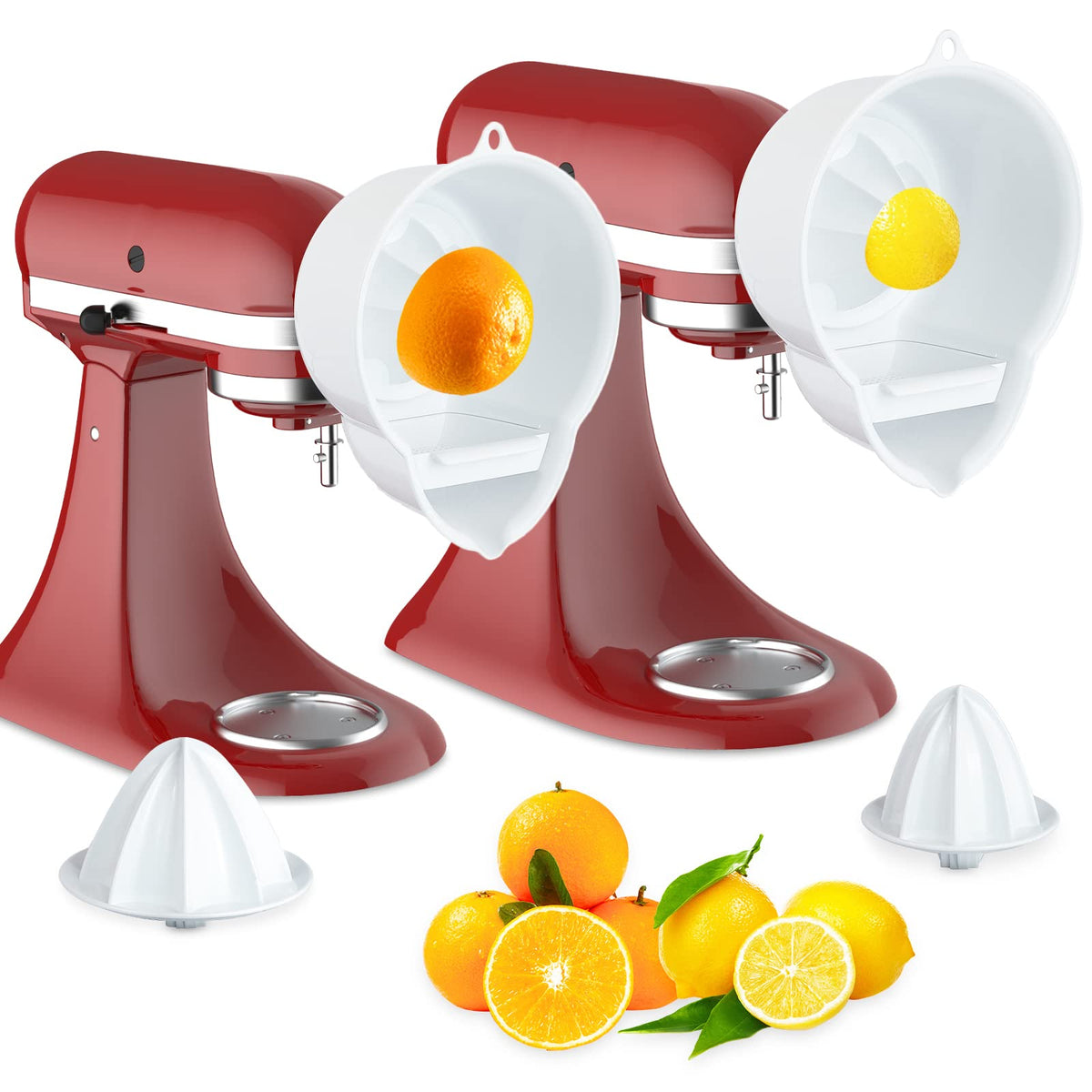 InnoMoon large citrus reamer extracts juice from oranges with minimal pulp.