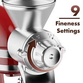 InnoMoon grain mill attachment grind-dial for precise coarse-to-fine flour