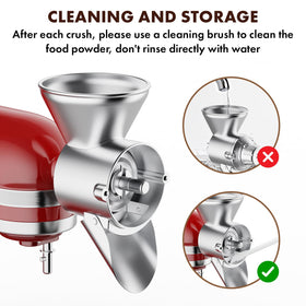 InnoMoon attachment connects to KitchenAid mixers for steady grinding