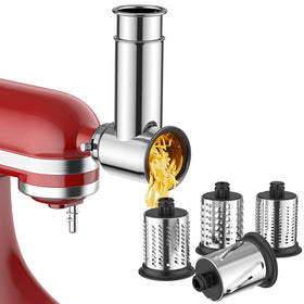 InnoMoon slicer shredder attachment on KitchenAid for versatile prep