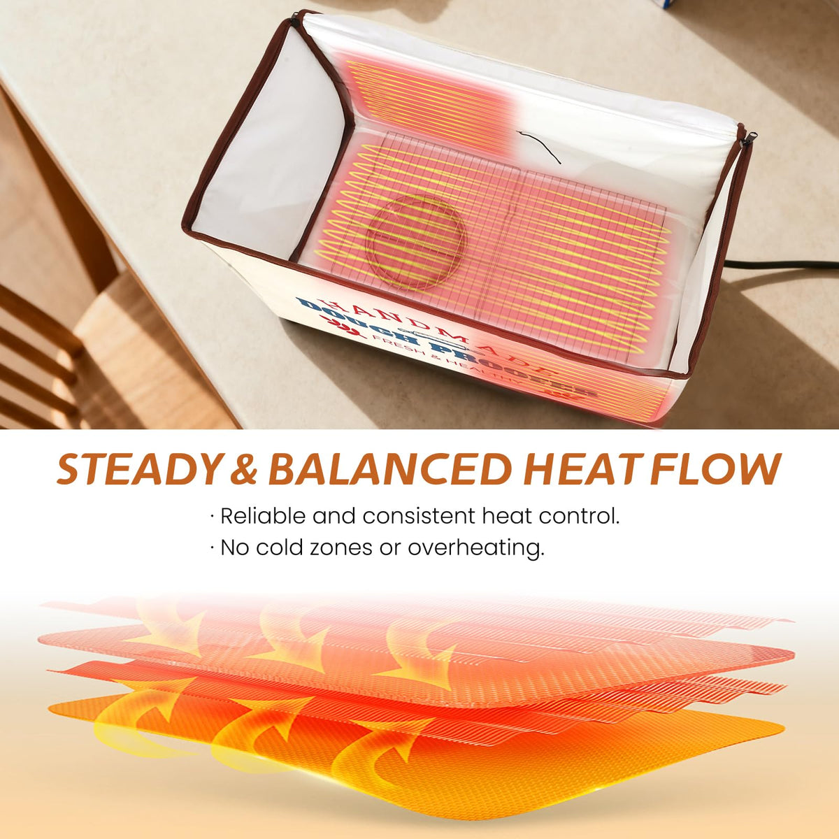 InnovifyHub temperature control panel showing 50-130°F range