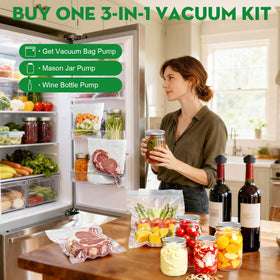Innoworld 14-pack reusable vacuum bags ready for daily leftovers.
