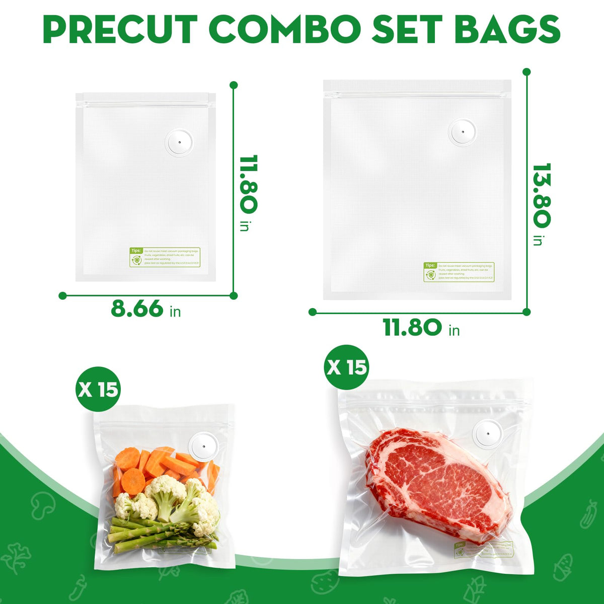 Innoworld bags with airtight edges for leak-proof storage