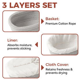 INOBYO banneton cover helps maintain moisture for overnight proofing.