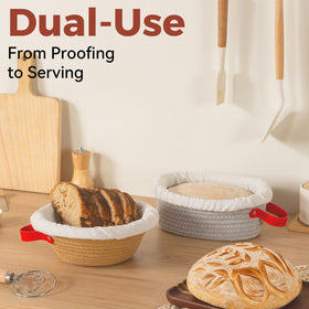 INOBYO oval and round baskets offer stylish bread serving options.