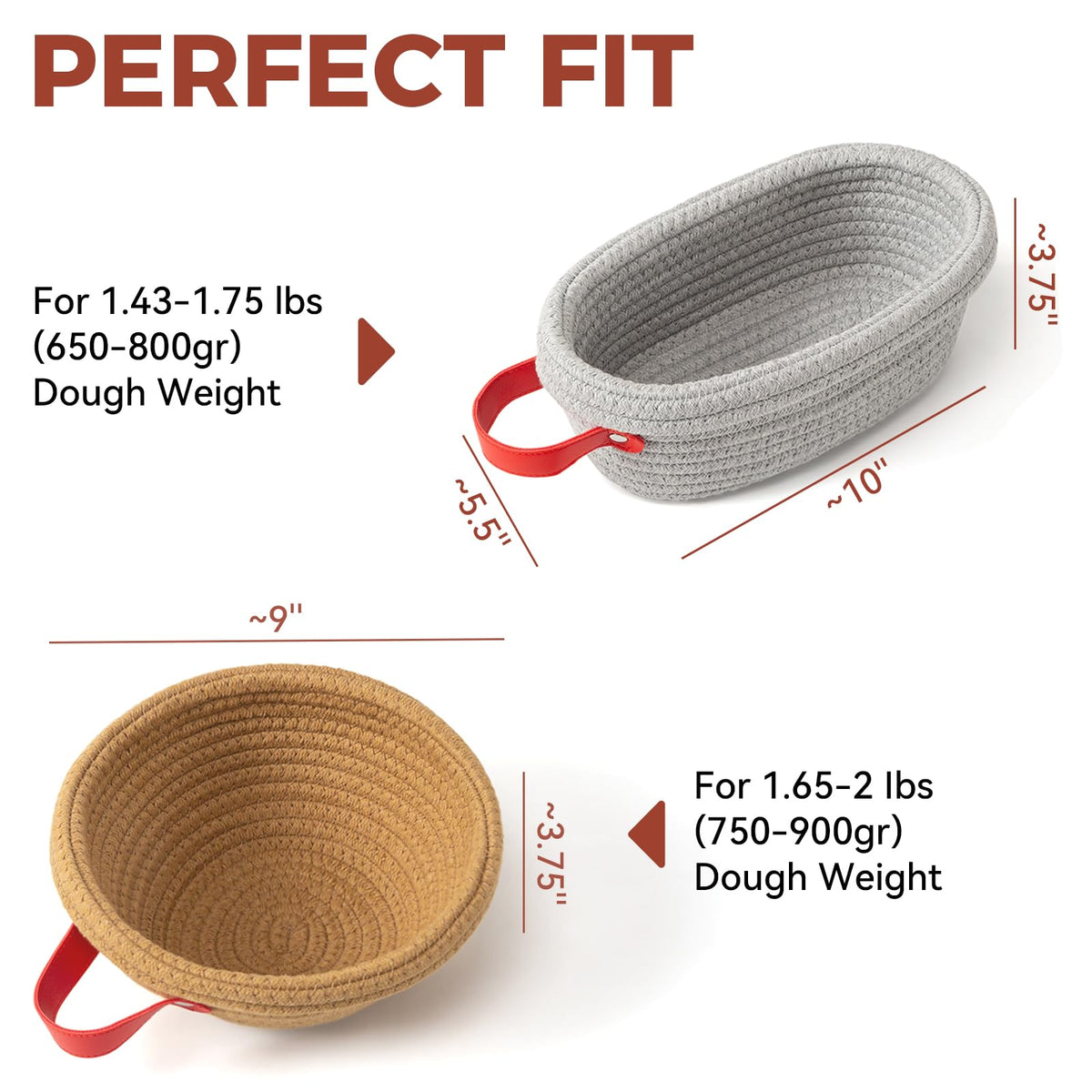 INOBYO banneton round 9-inch bread-proofing basket helps shape rustic loaves.
