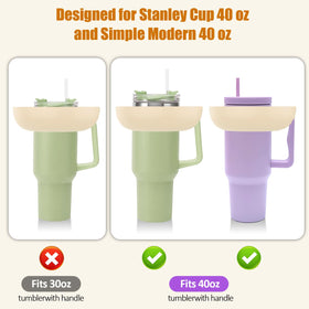 Insefocc Stanley snack bowl with four compartments keeps chips and candy within reach.
