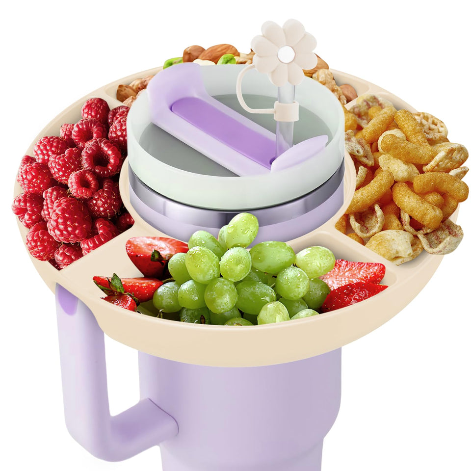 Insefocc Stanley snack bowl 40oz with handle assembled for easy snack-drink combo.