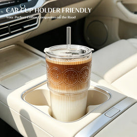 INSETLAN 20oz capacity ideal for iced coffee and tea.