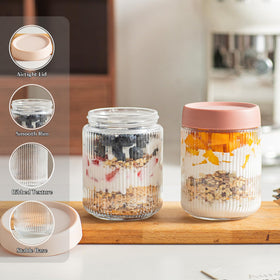 INSETLAN clear glass for meal prep and pantry organization.