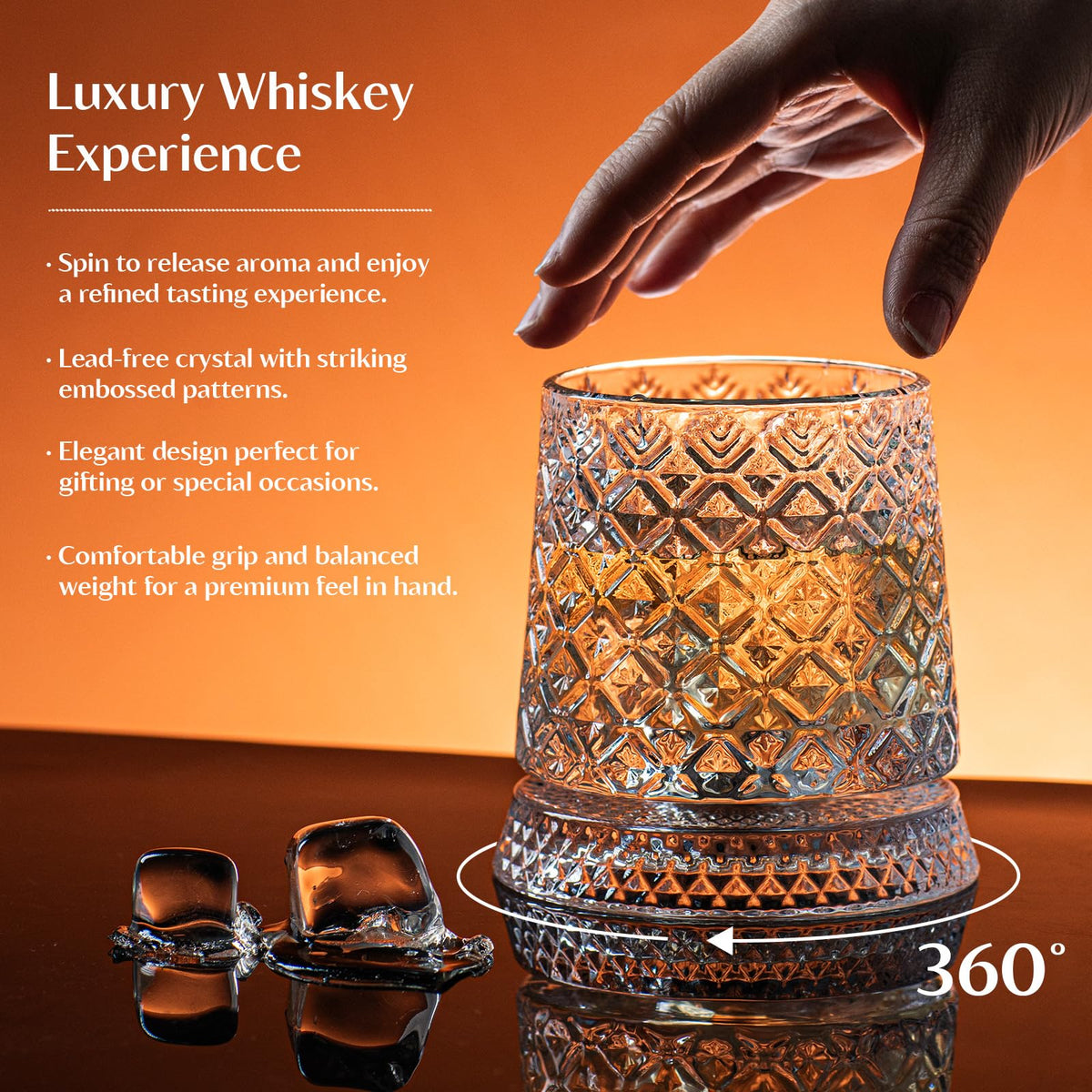 INSETLAN crystal-clear embossed glass sparkles and elevates table presentation.