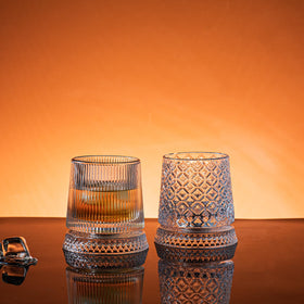 INSETLAN durable thick-walled whiskey glass designed for everyday use.