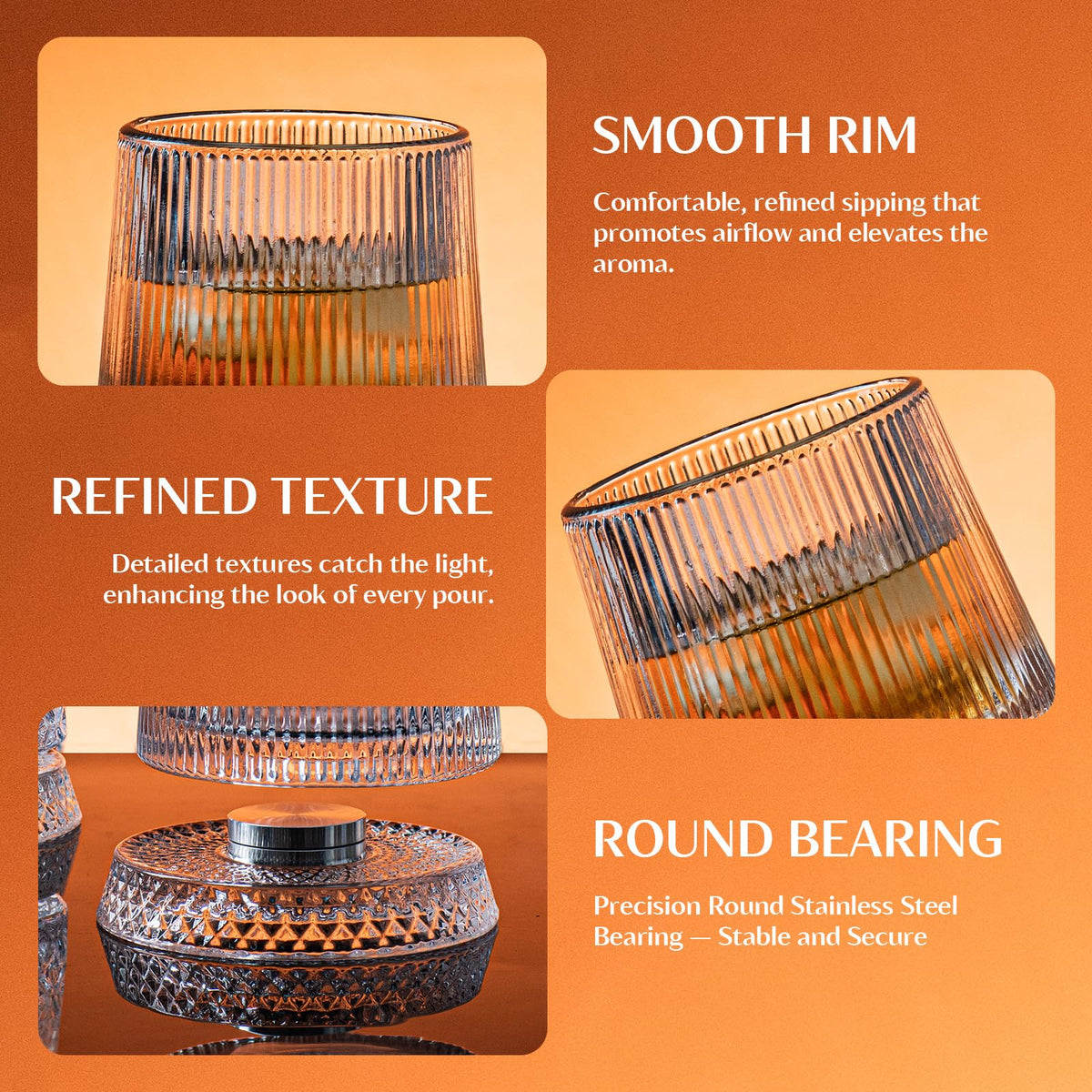 INSETLAN elegant sipping rim glass for refined tasting sessions.