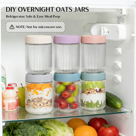 INSETLAN mason jar with lids suited for jams, yogurt, and snacks.