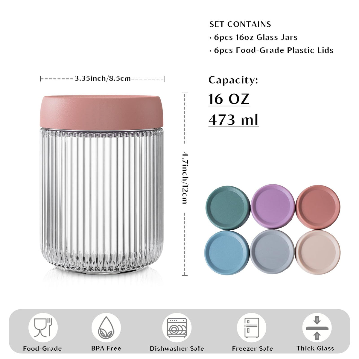 INSETLAN ribbed glass design adds elegance and secure grip for easy handling.