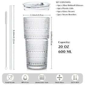 Thick-walled lead-free glass from INSETLAN emphasizes durability for everyday use.