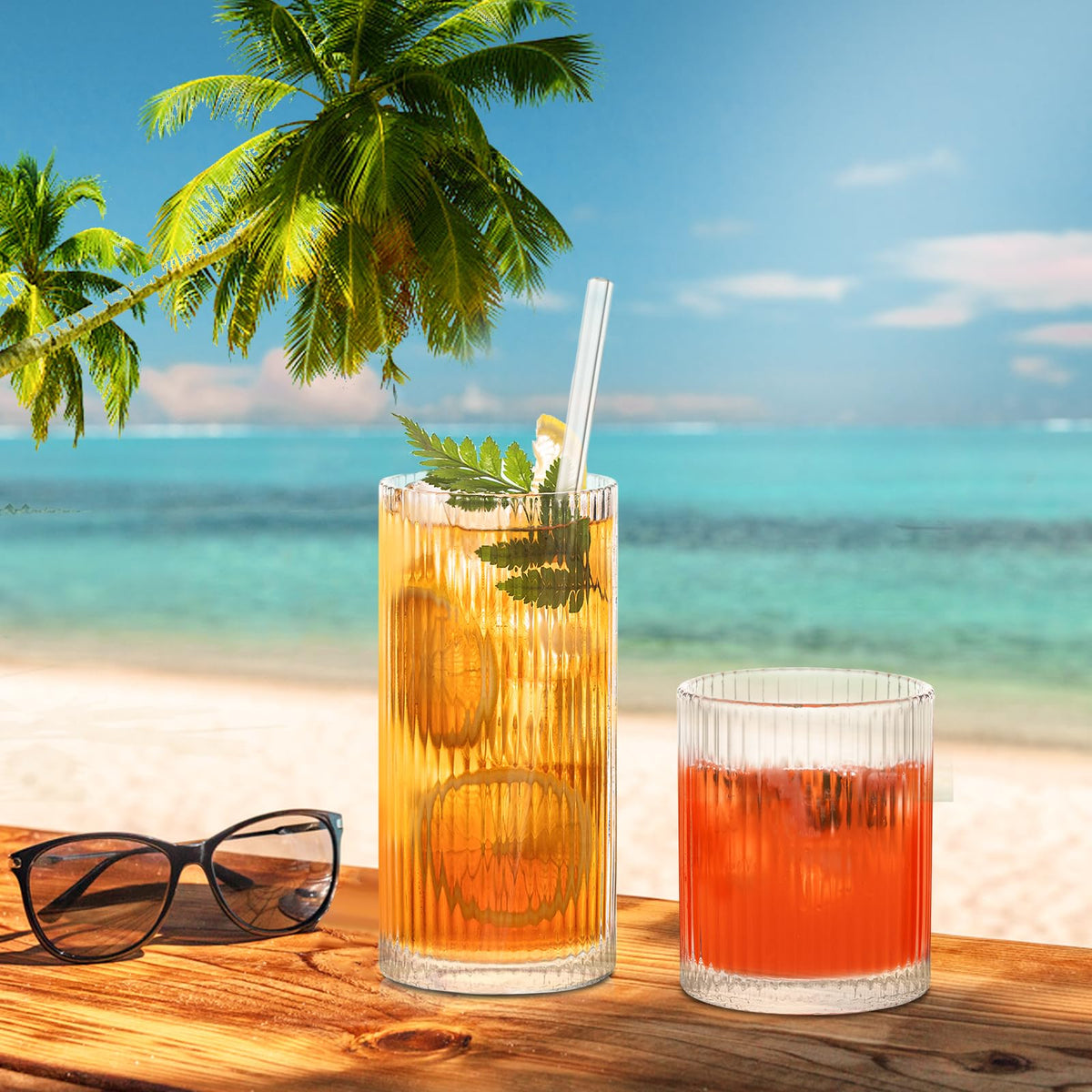 INSETLAN vintage glassware collection elevates table aesthetics.