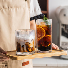 INSETLAN multi-use glassware suitable for beer, water, and cocktails.