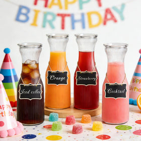 Wooden chalkboard labels for INSETLAN carafes to personalize drinks