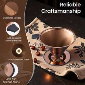 INSINTAR stable non-slip base fits mugs and carafes securely during brewing.
