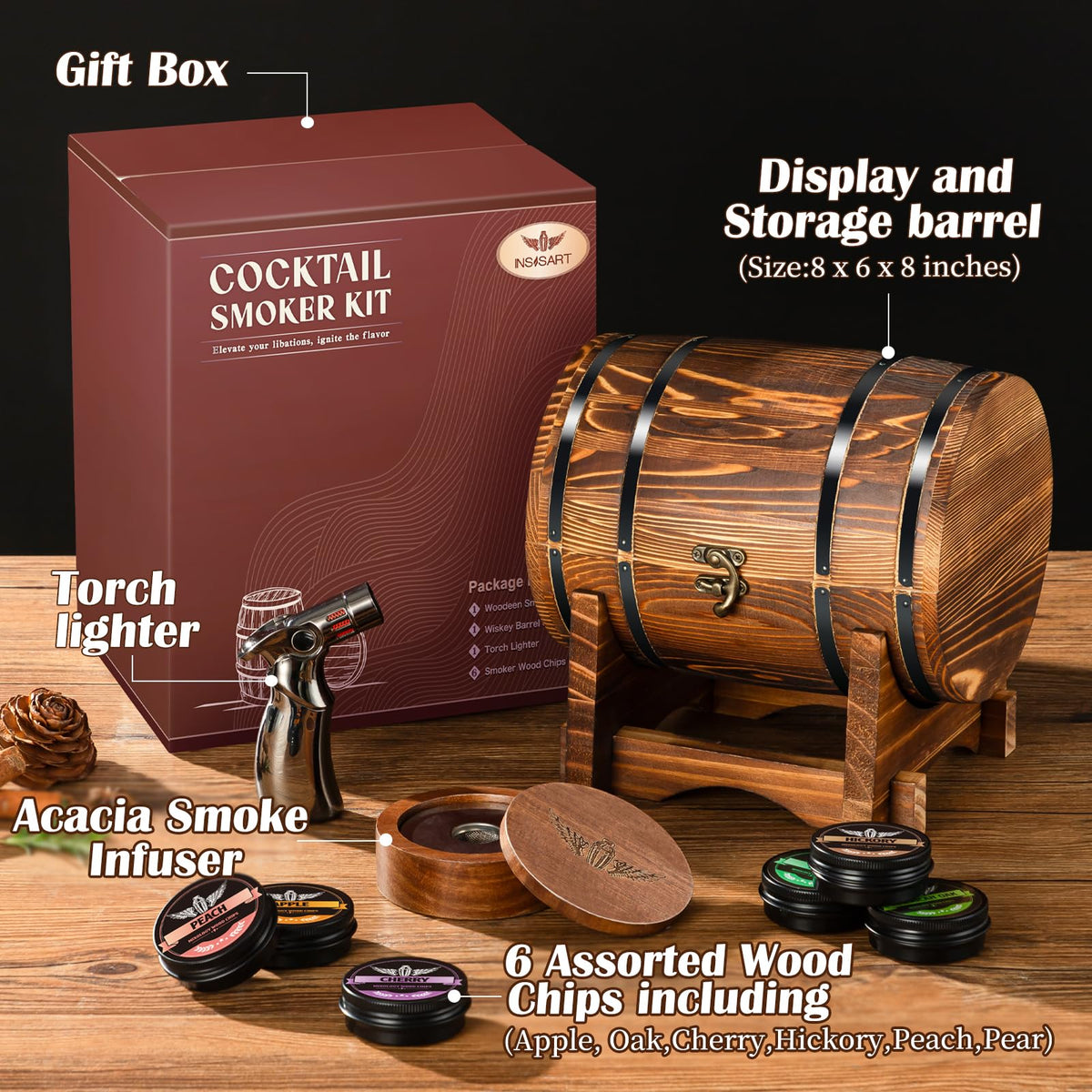 INSISART-gift-box-presentation elevates gifting for whiskey lovers.
