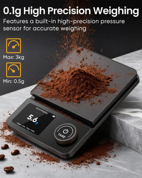 INSMART coffee scale in Espresso Mode with automatic start for espresso shots