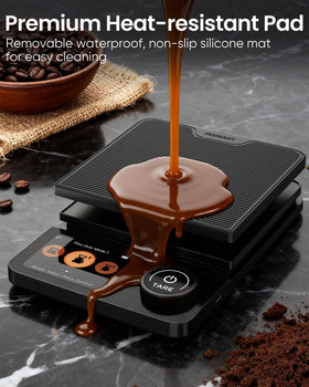 INSMART coffee scale with 0.1g precision for stable measurements