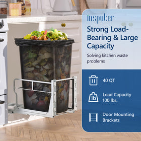 Insputer cabinet trash pull-out drawer installation