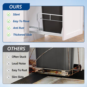 Insputer recycling trash pull-out under cabinet