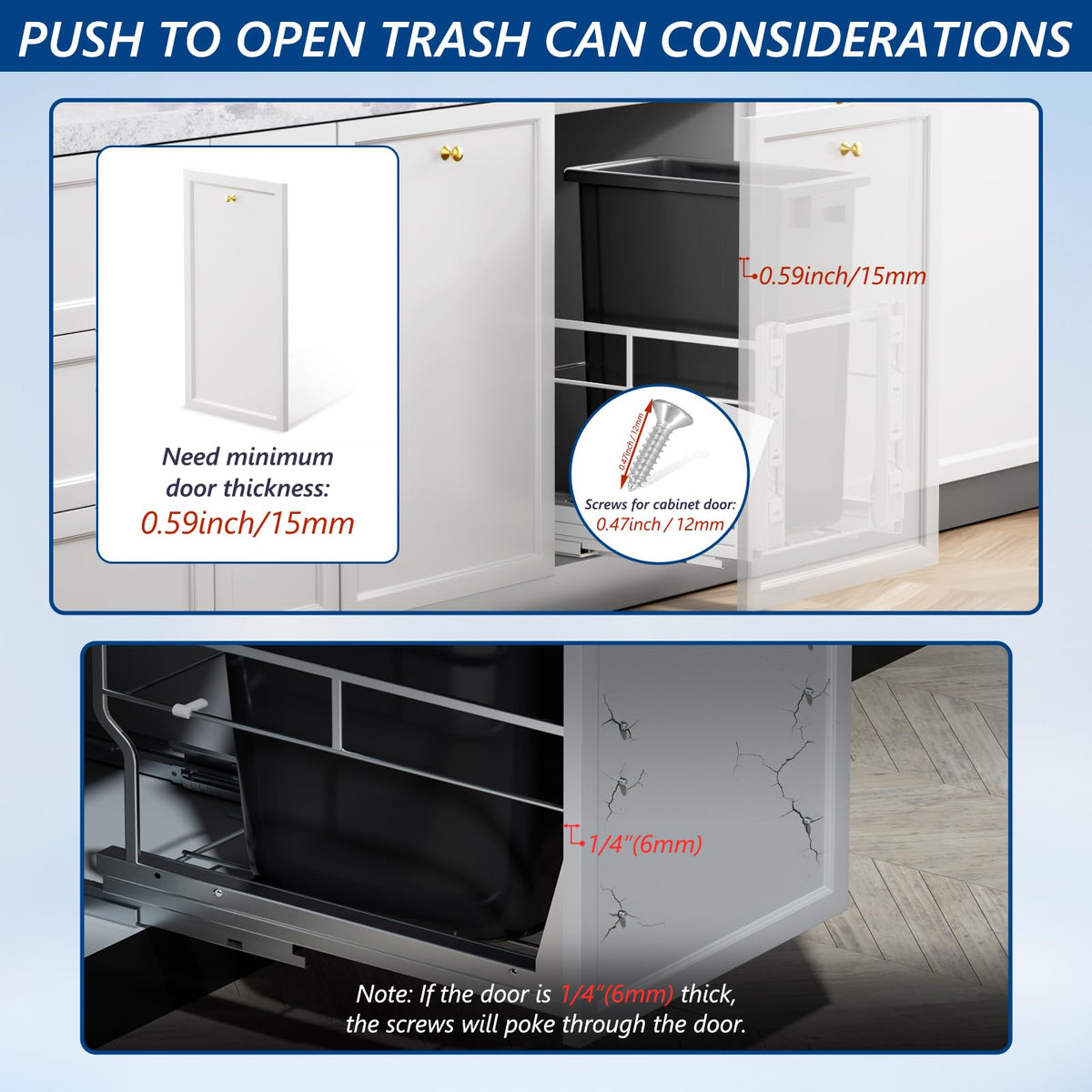 Trash sliding tray under sink from Insputer
