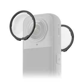 Insta360 Standard Lens Guards for X5 – front view protecting the camera's lenses