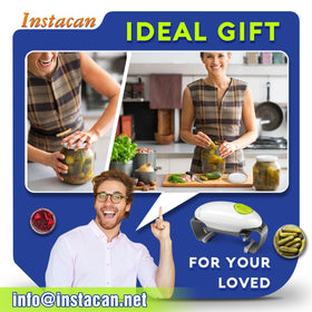 INSTACAN kitchen ease jar opener compactly stored in a drawer