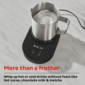 Instant MagicFroth 17oz pitcher showing generous capacity for sharing